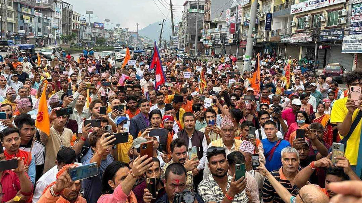 गौहत्याको विरोधमा बुटवलमा शान्ति र्याली